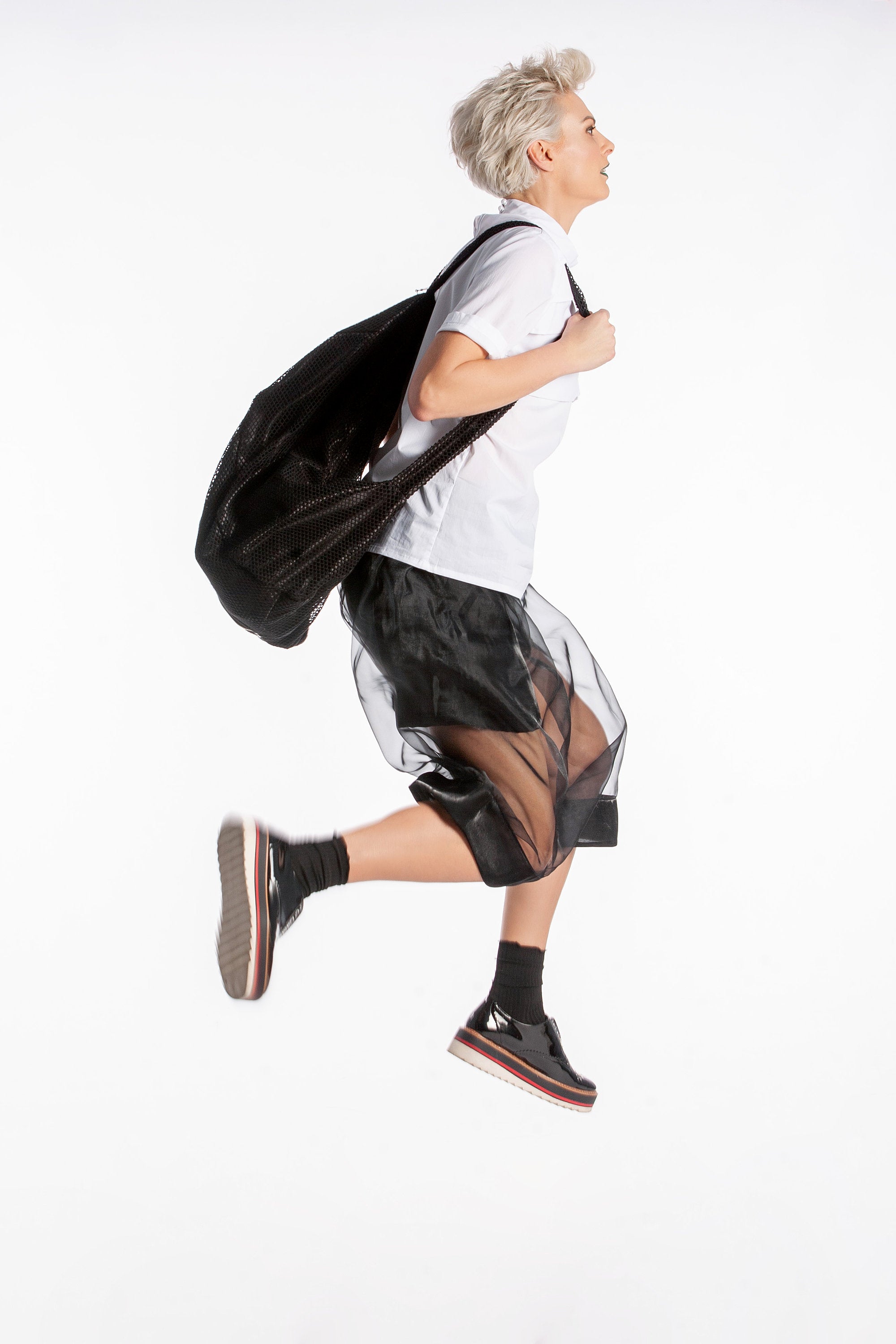 Black Mesh Backpack