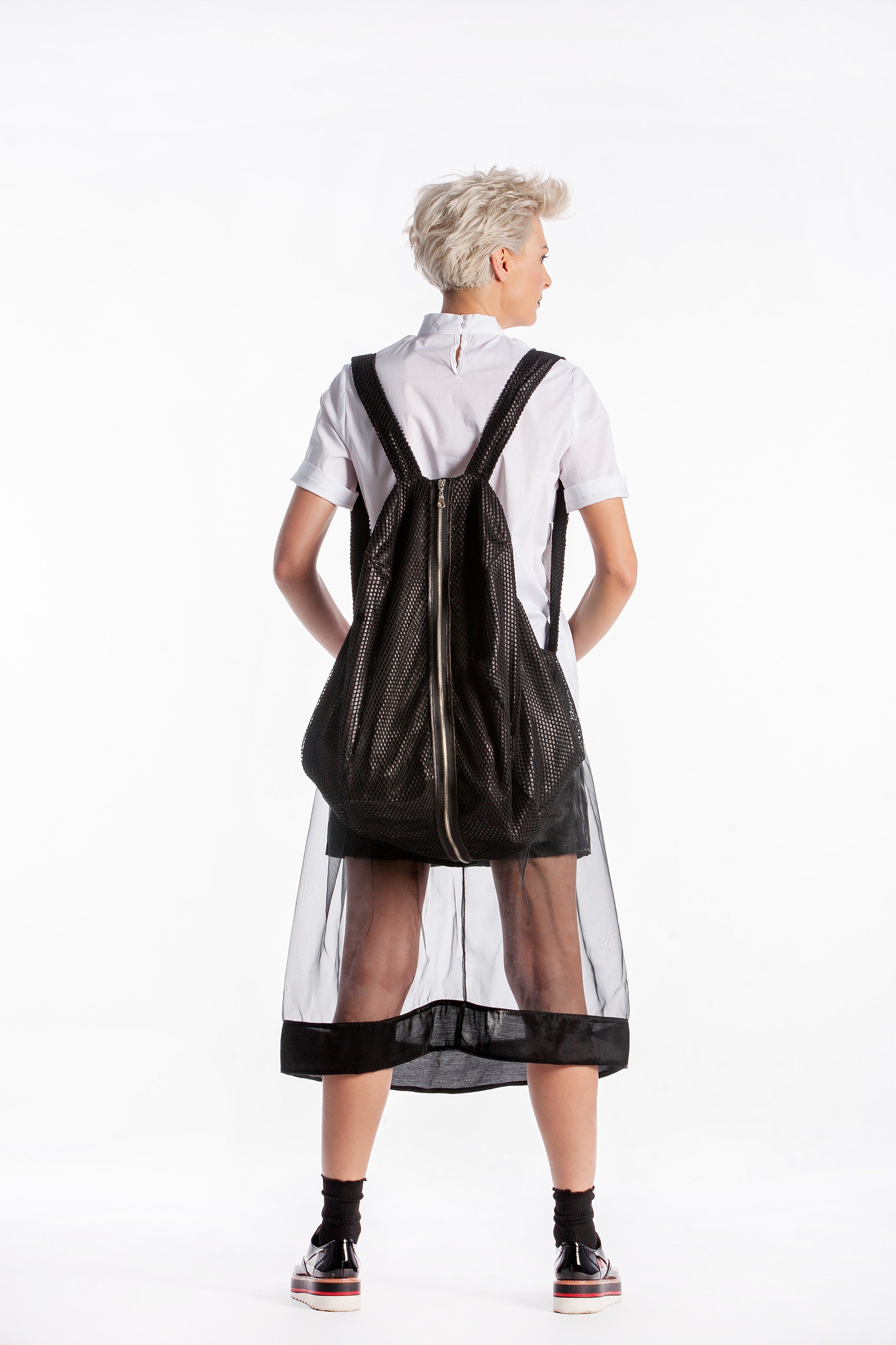 Black Mesh Backpack