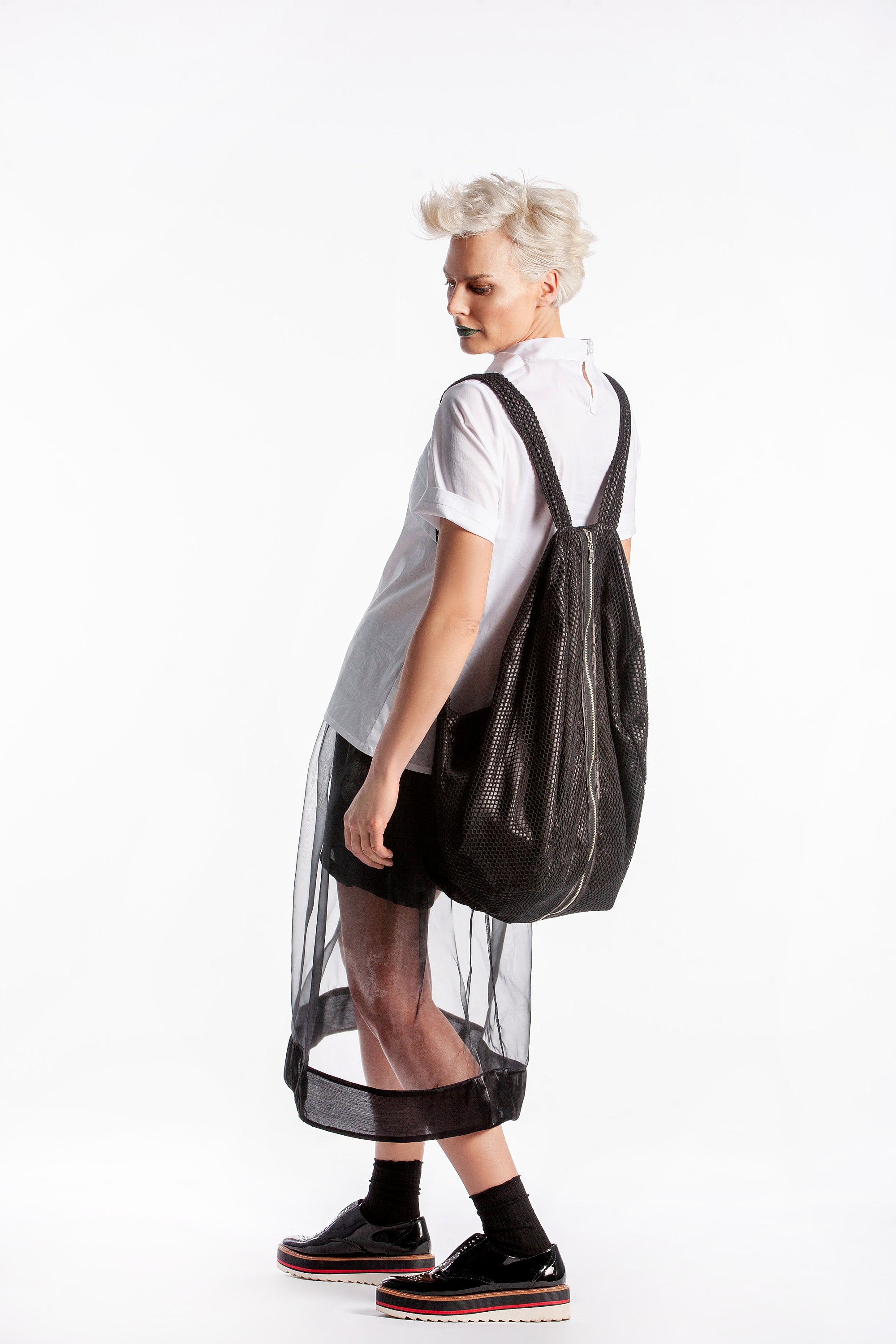 Black Mesh Backpack