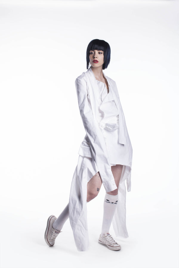 Extravagant Dress with Attached Sleeves