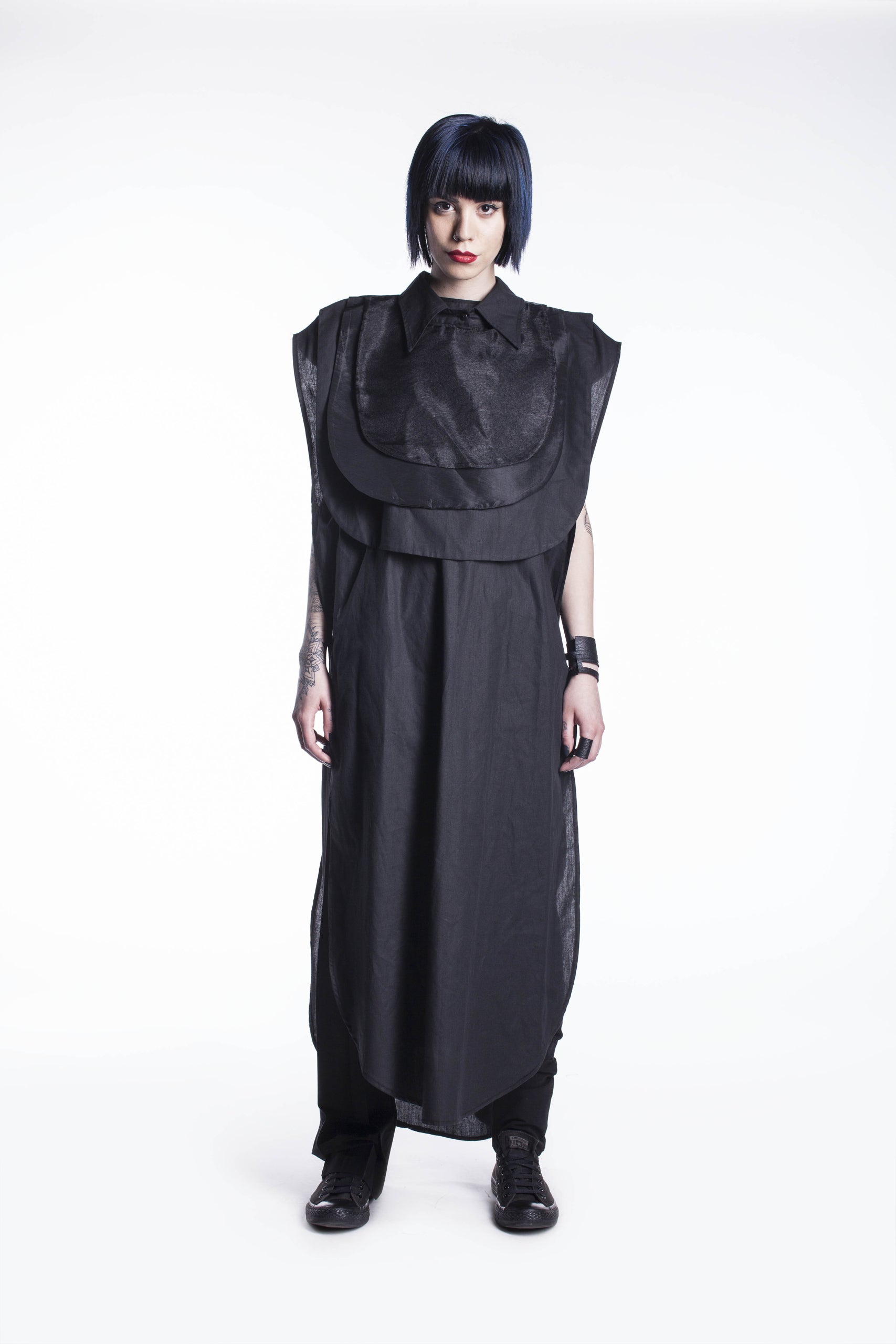 Oversized Top with Jabot