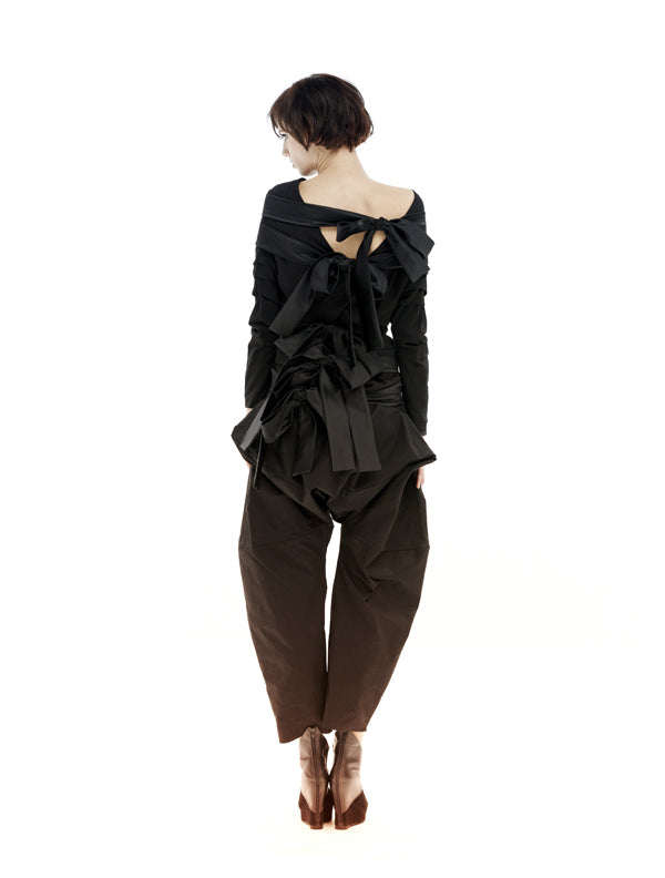 Black Avant Garde Top with Fringes