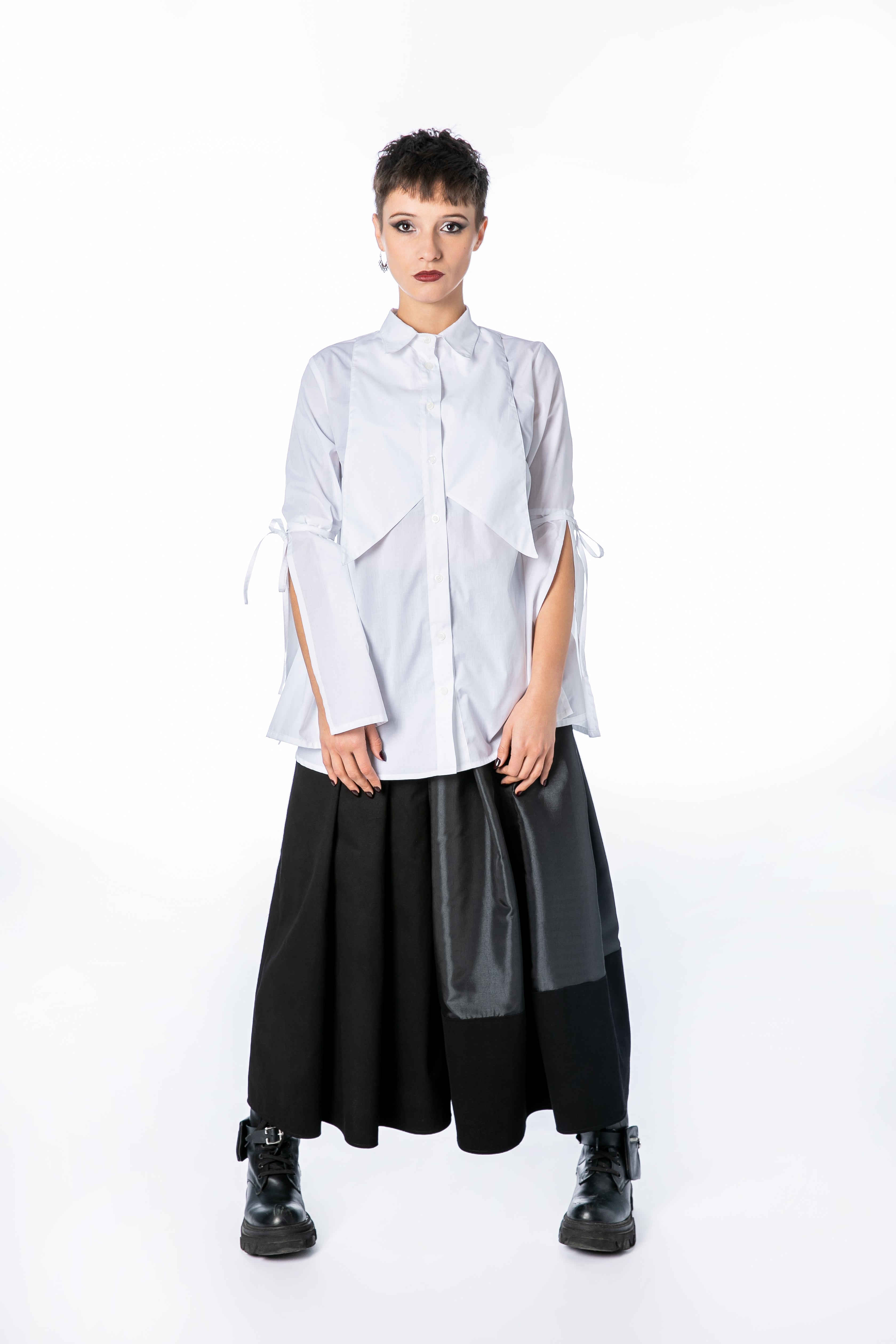 Skirt Pants In Cotton And Taffeta