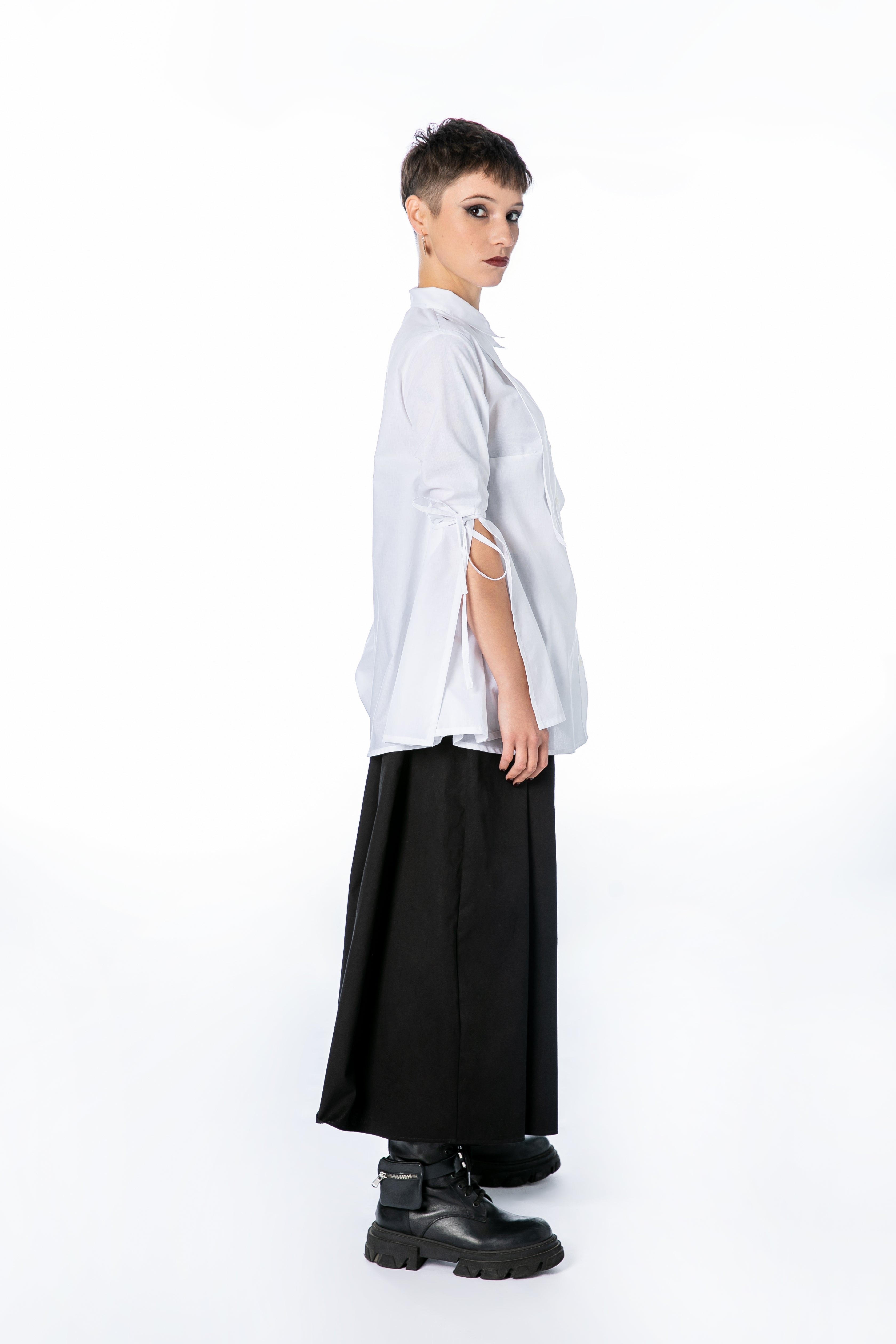 Skirt Pants In Cotton And Taffeta