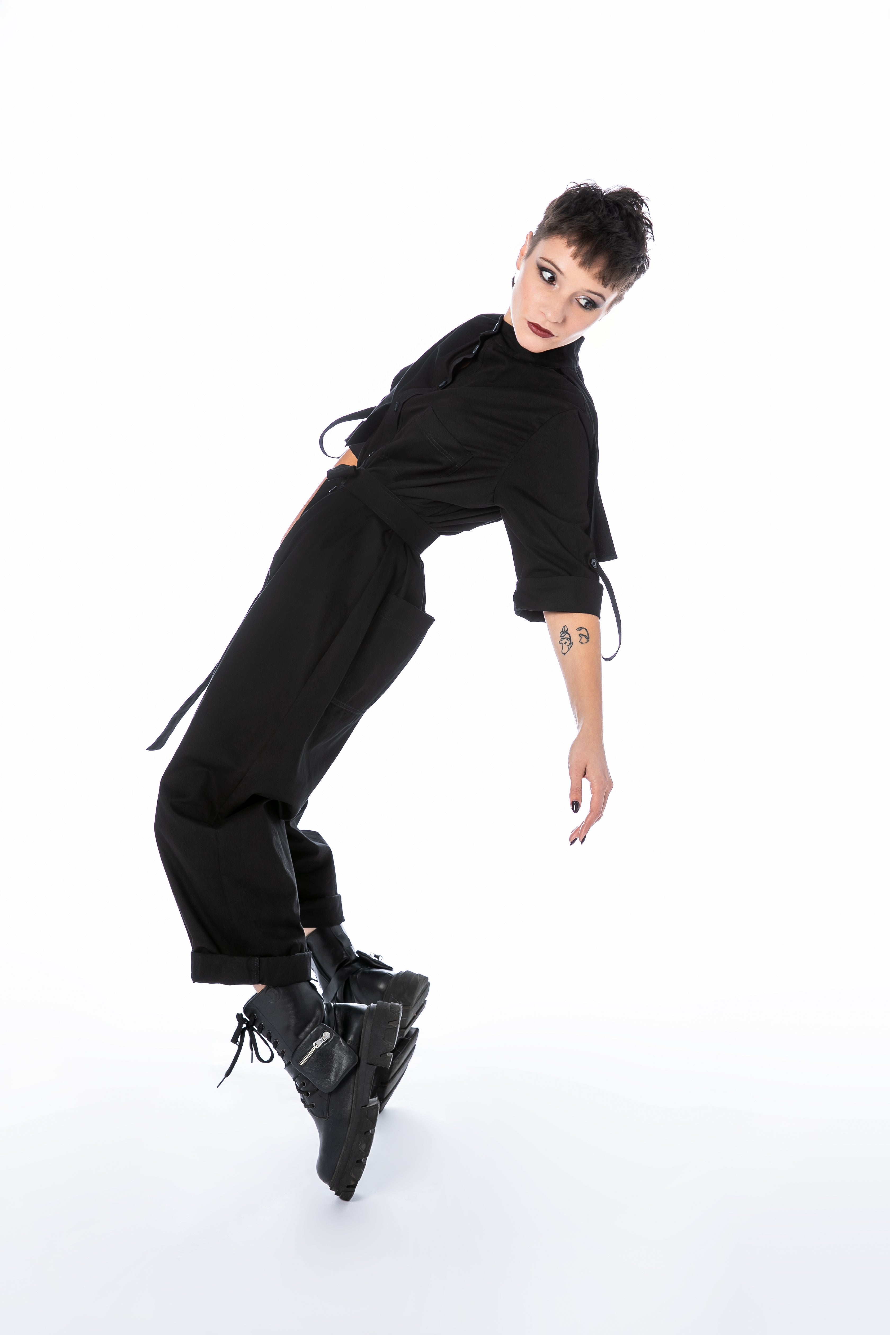 Jumpsuit With Cape Collar