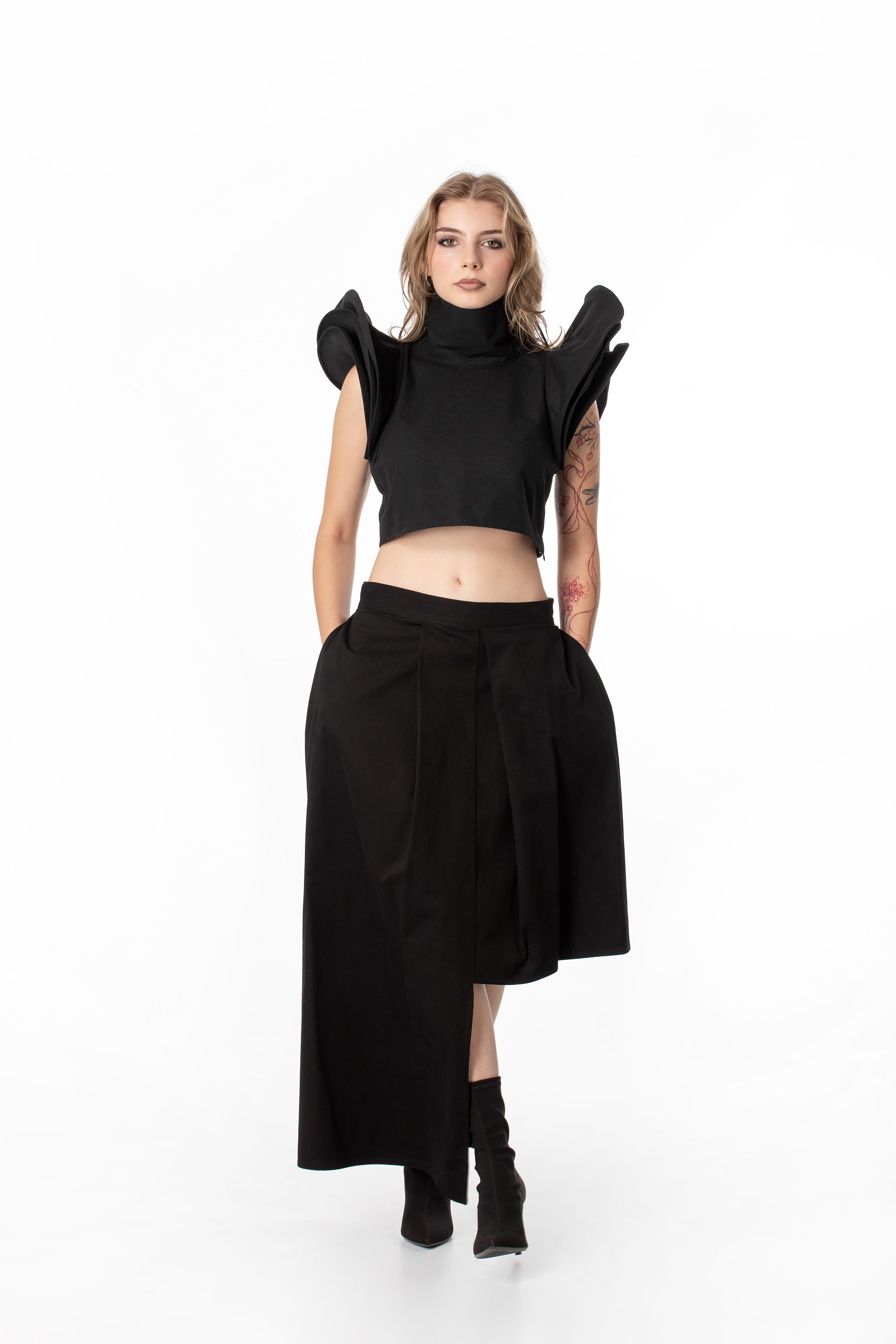Sculptural Crop Top