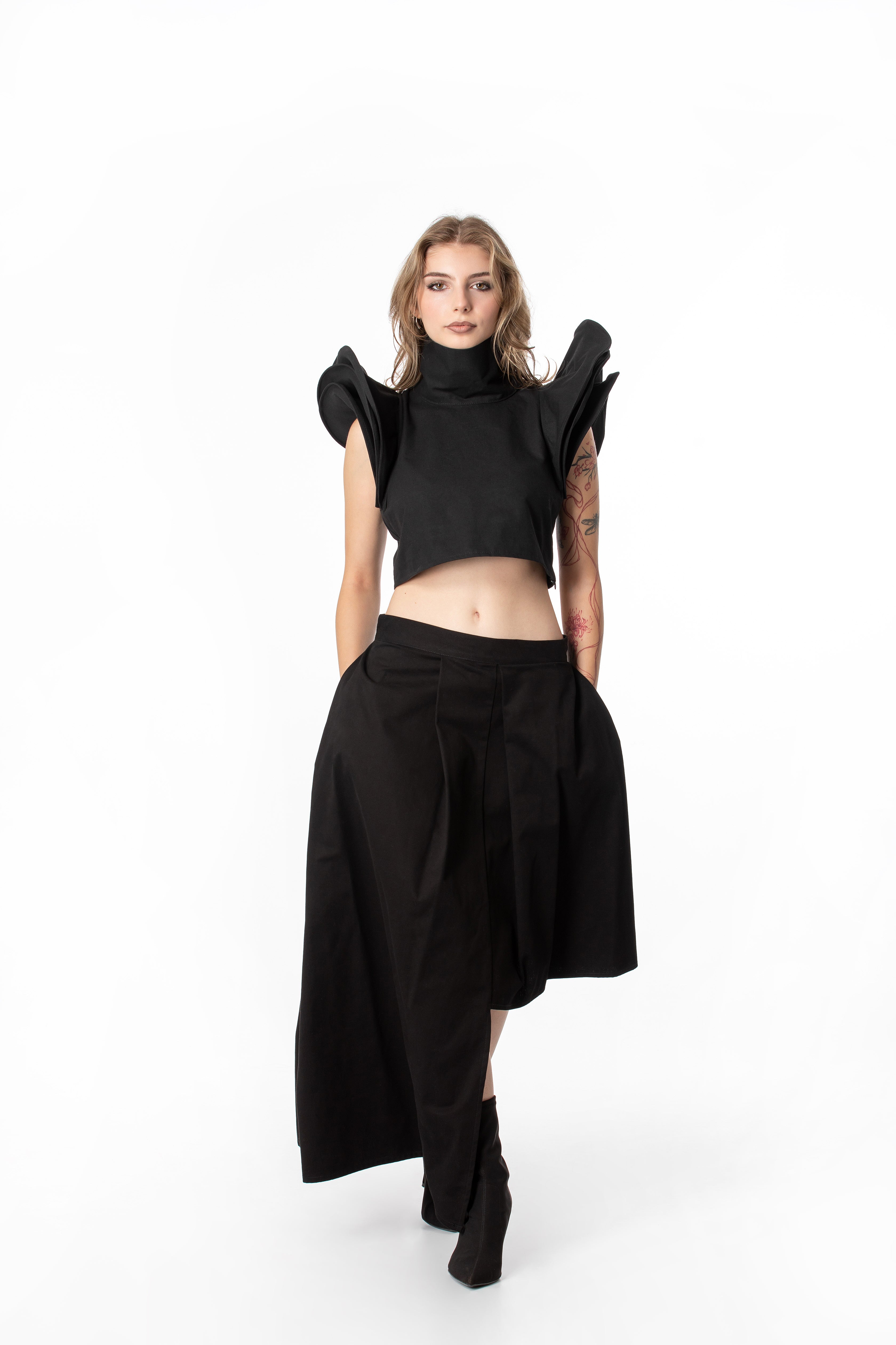 Sculptural Crop Top