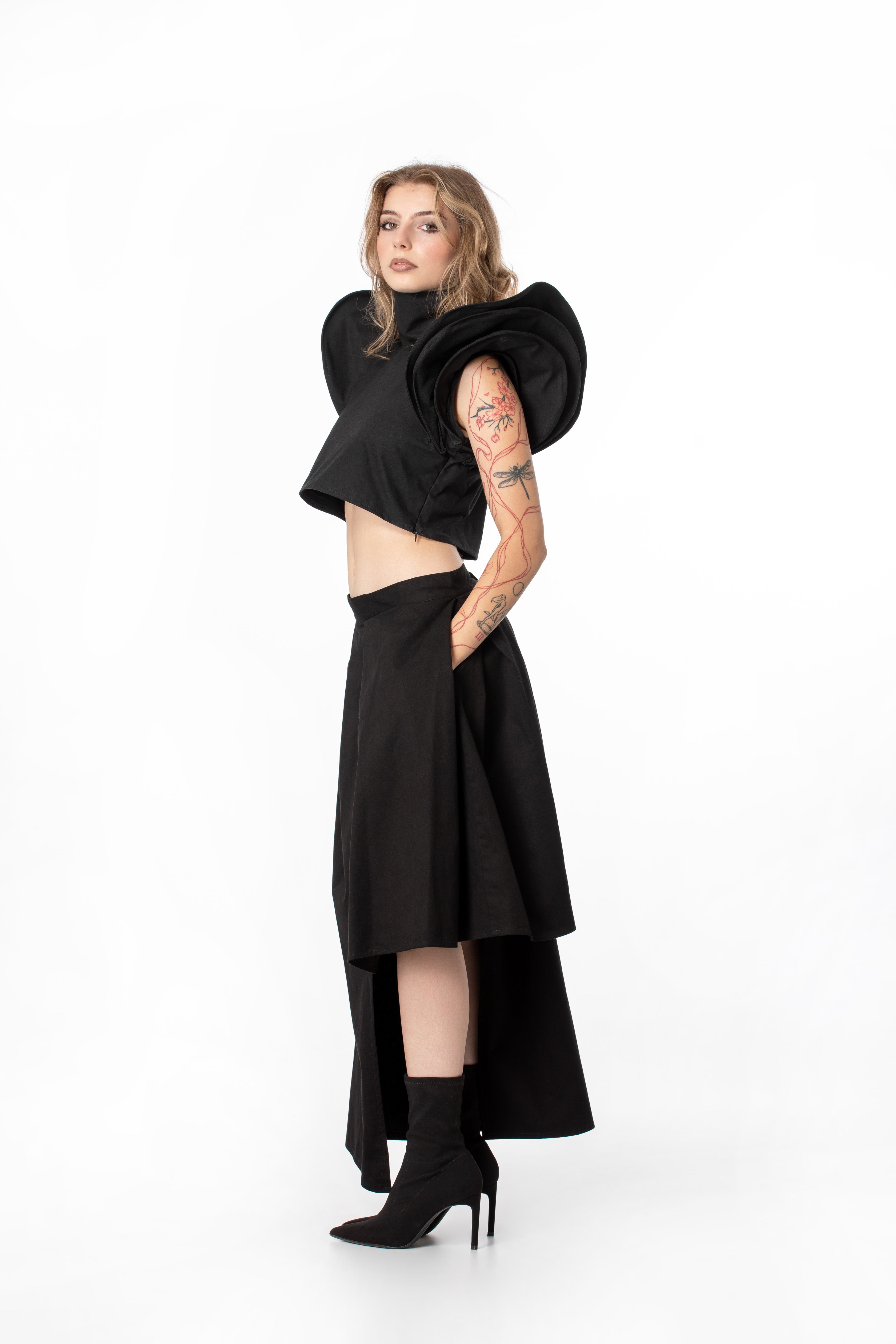 Sculptural Crop Top