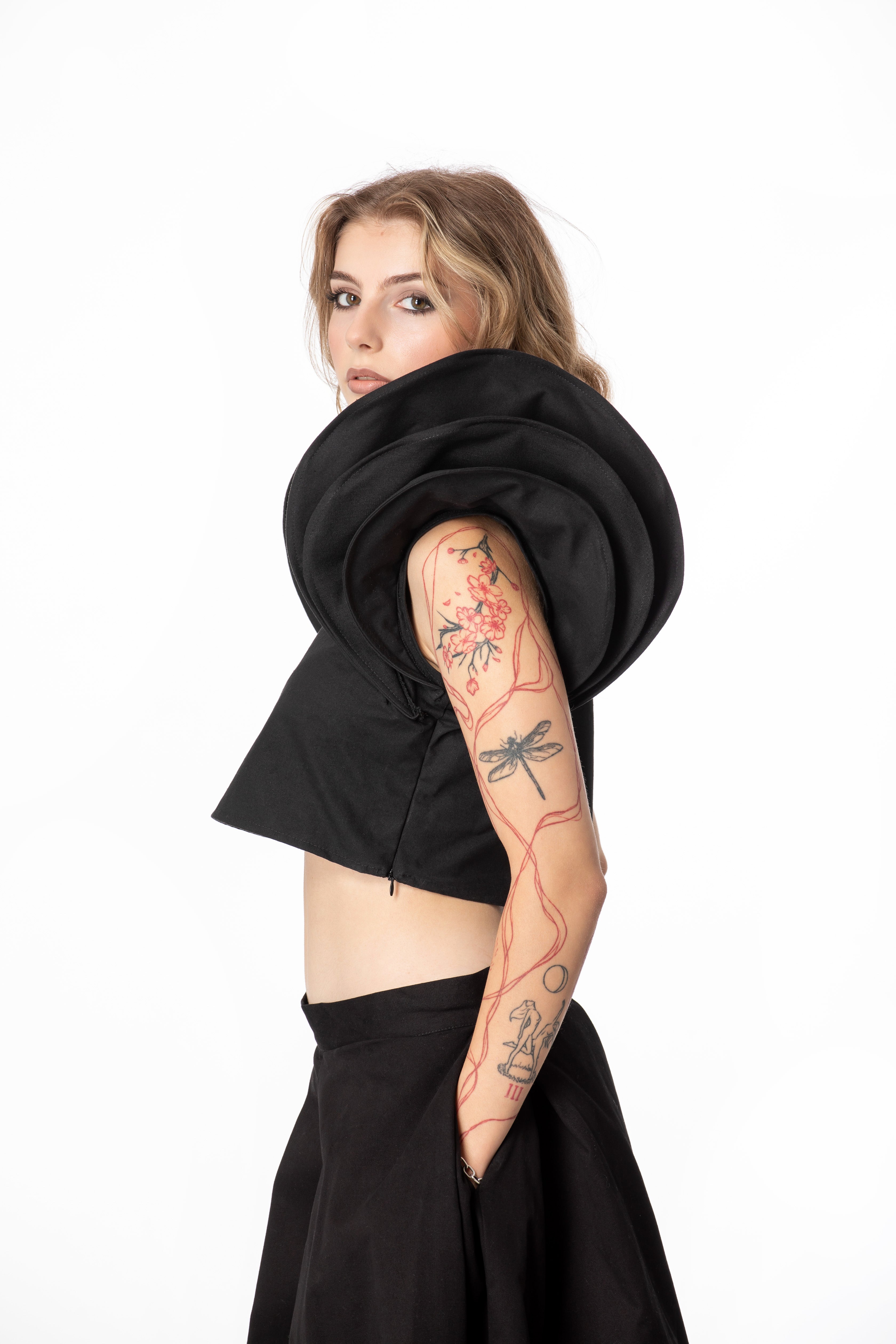 Sculptural Crop Top
