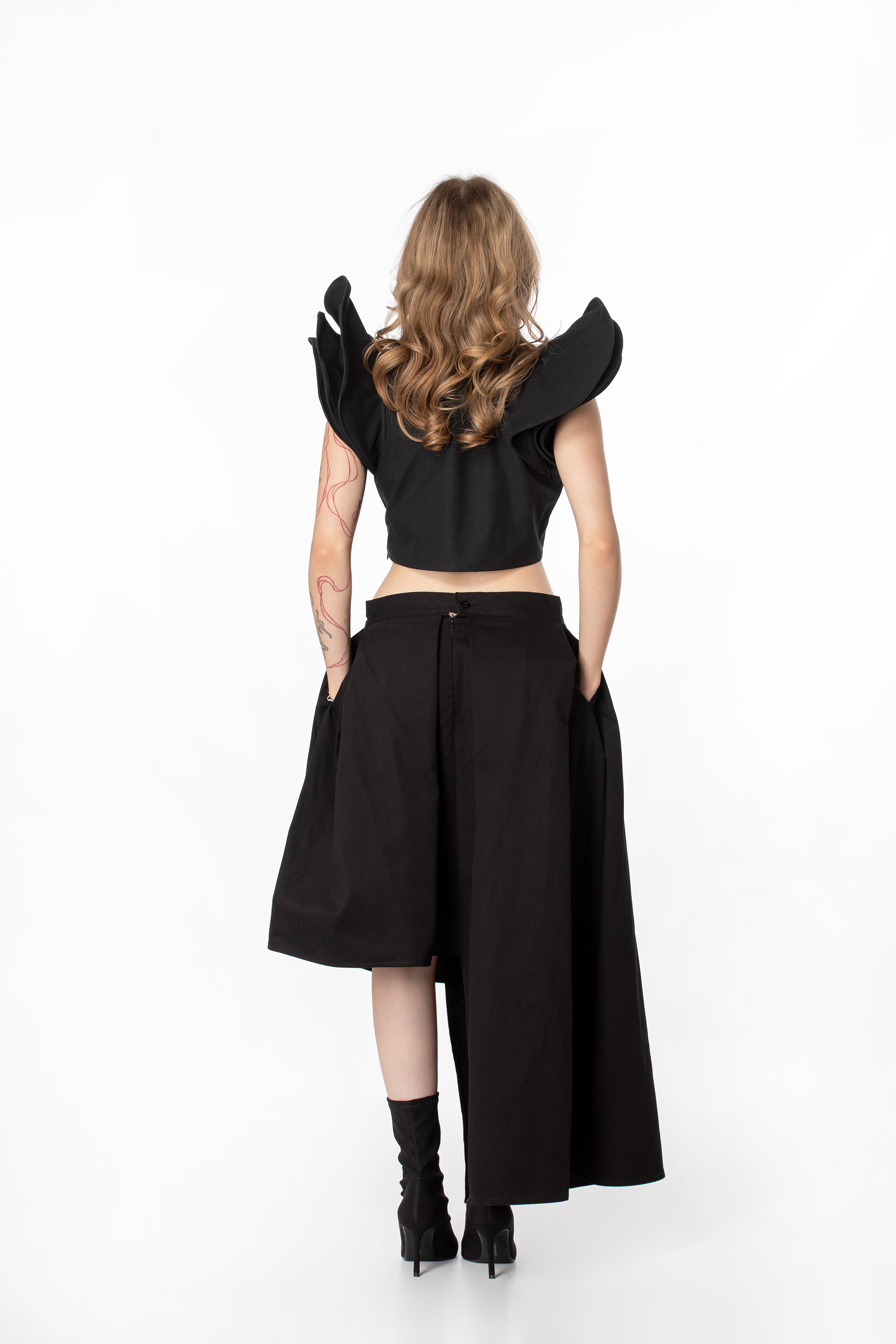 Asymmetric Midi Skirt