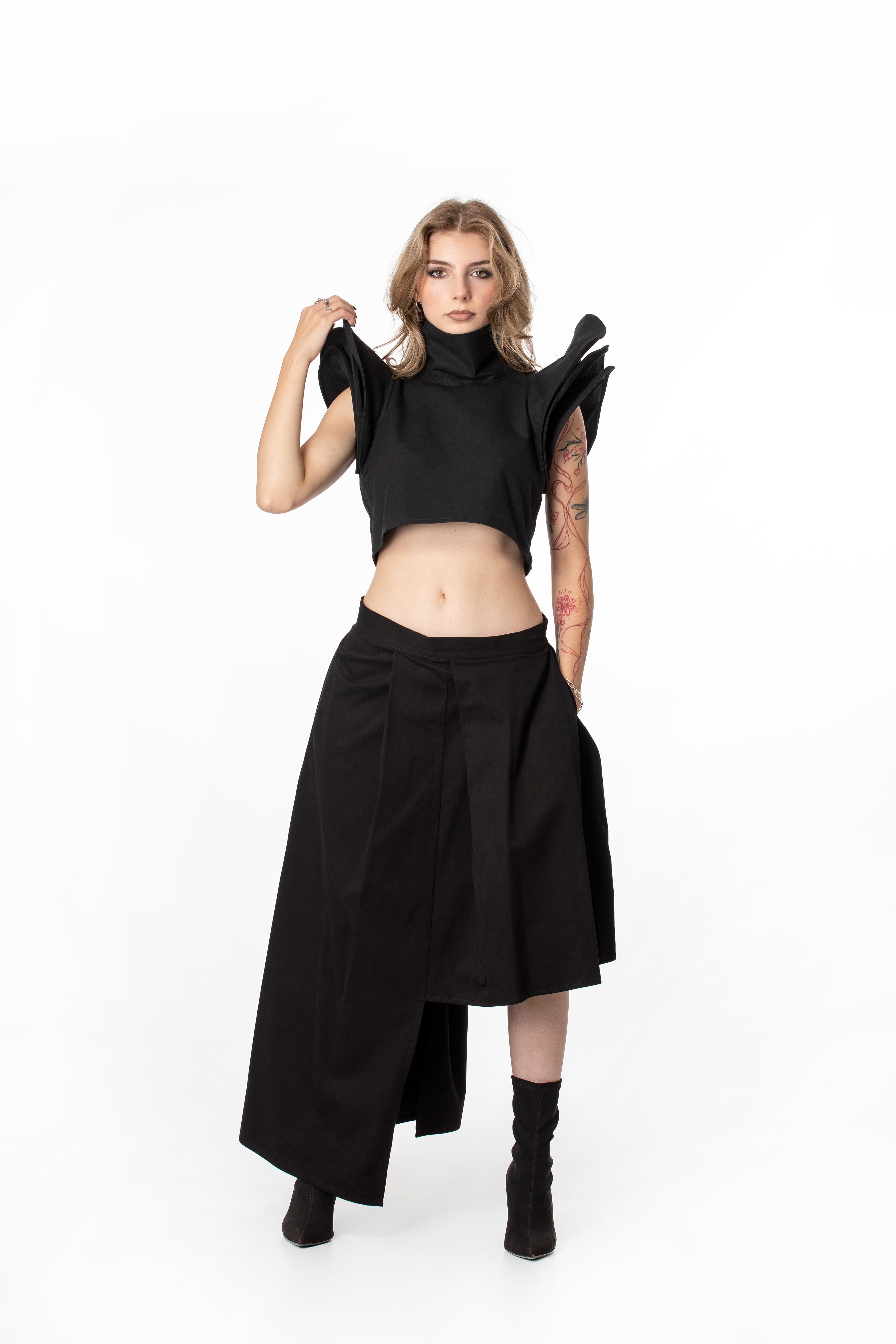 Sculptural Crop Top