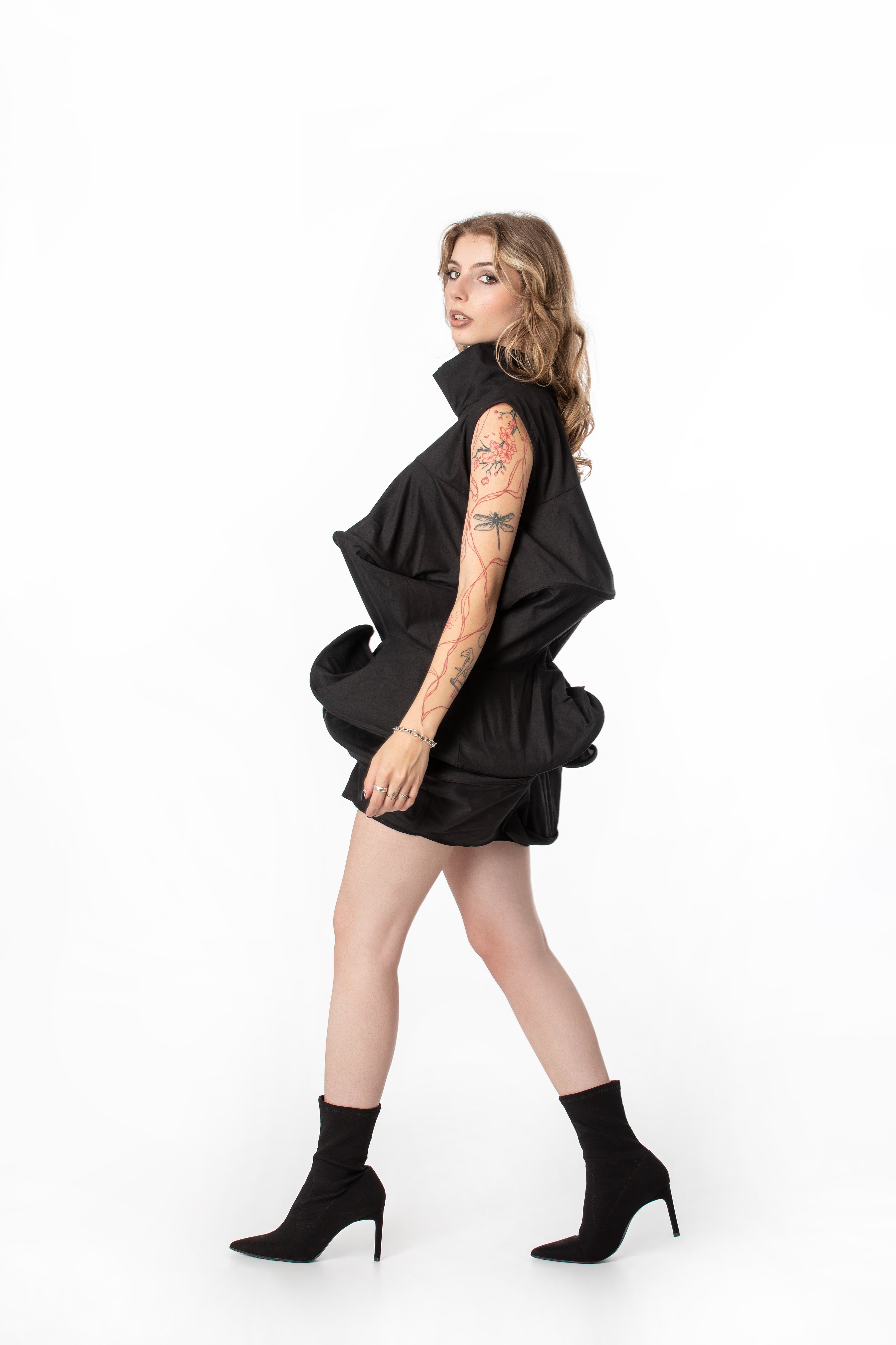 Sculptural Mini Dress