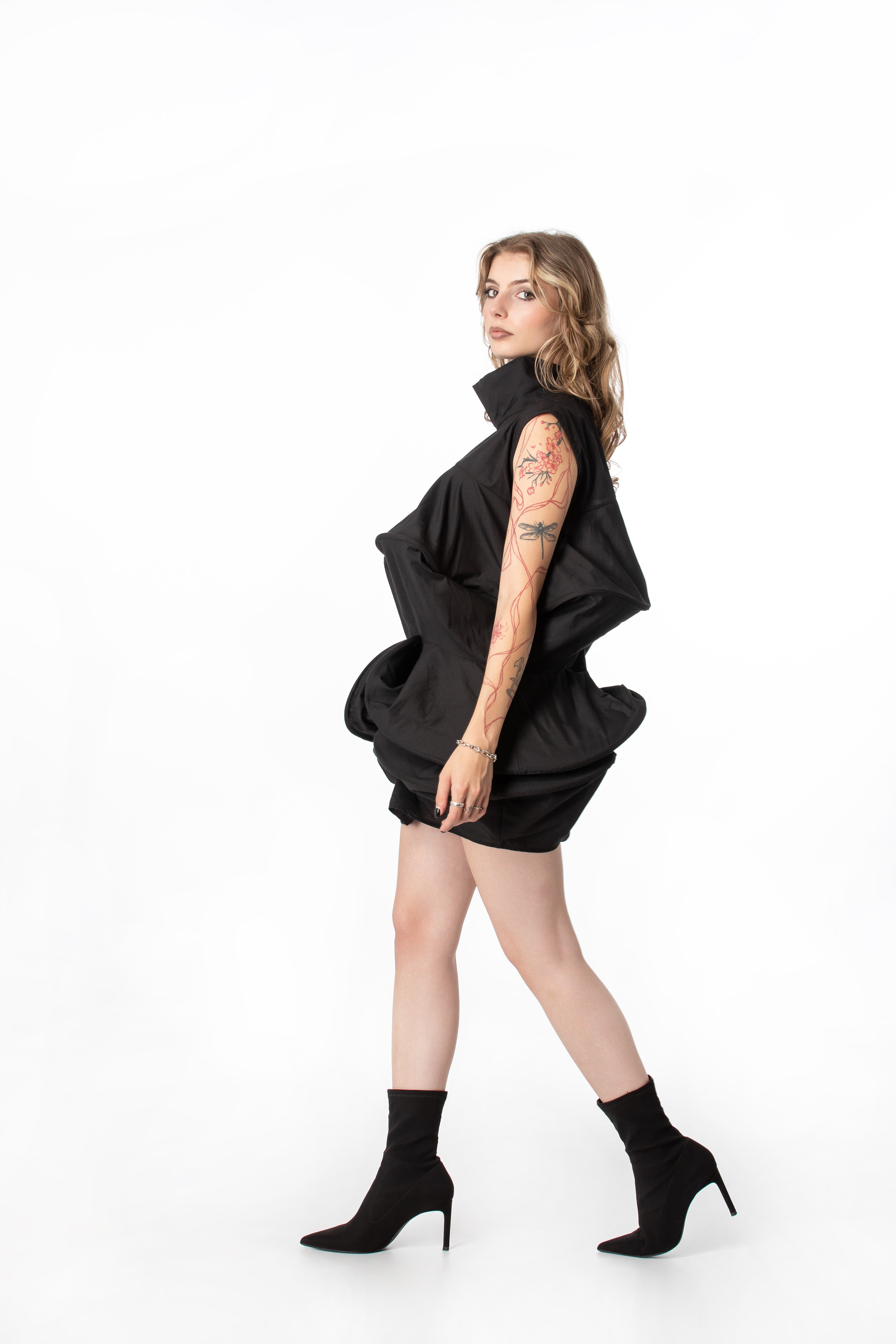 Sculptural Mini Dress