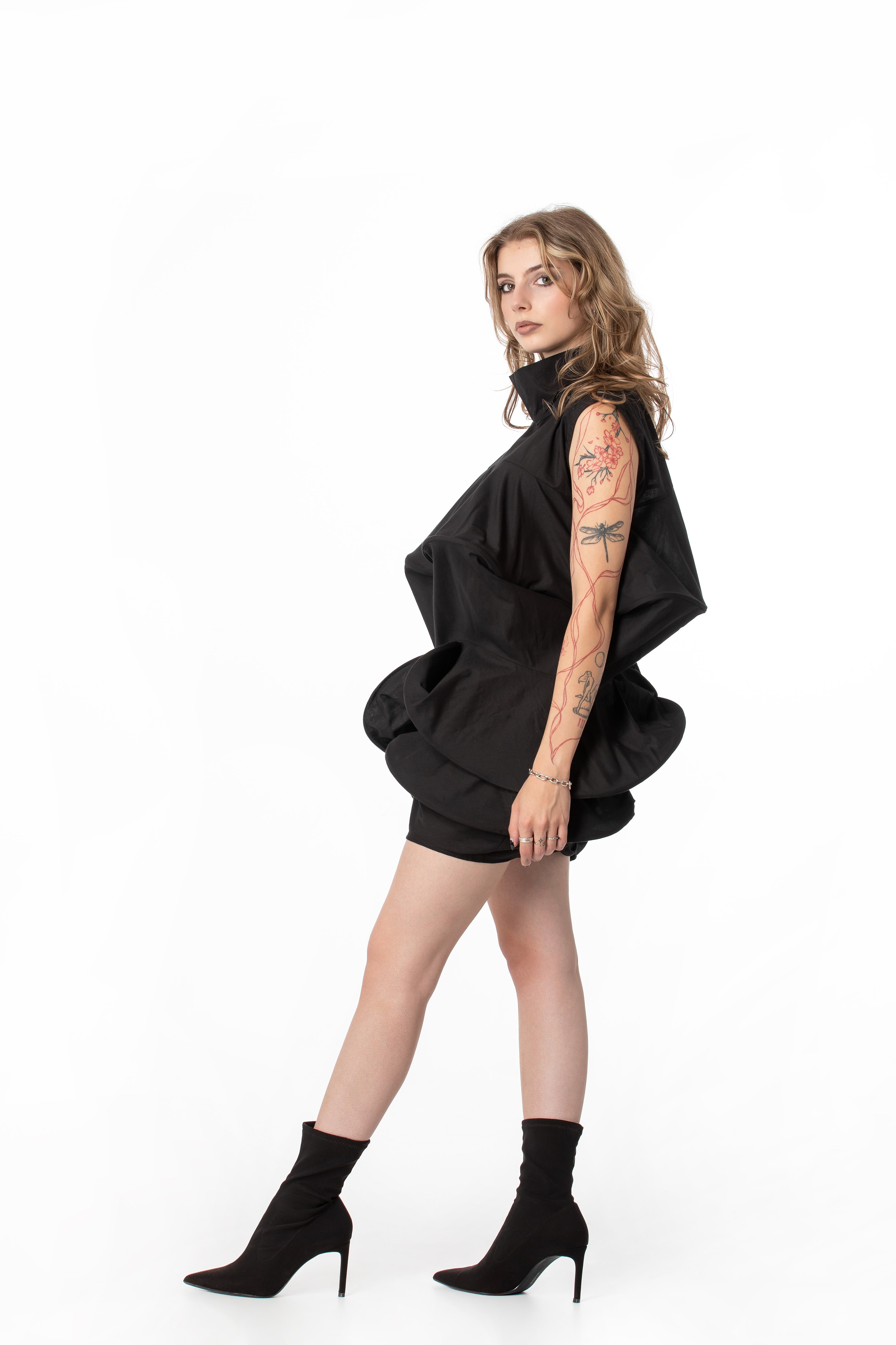 Sculptural Mini Dress