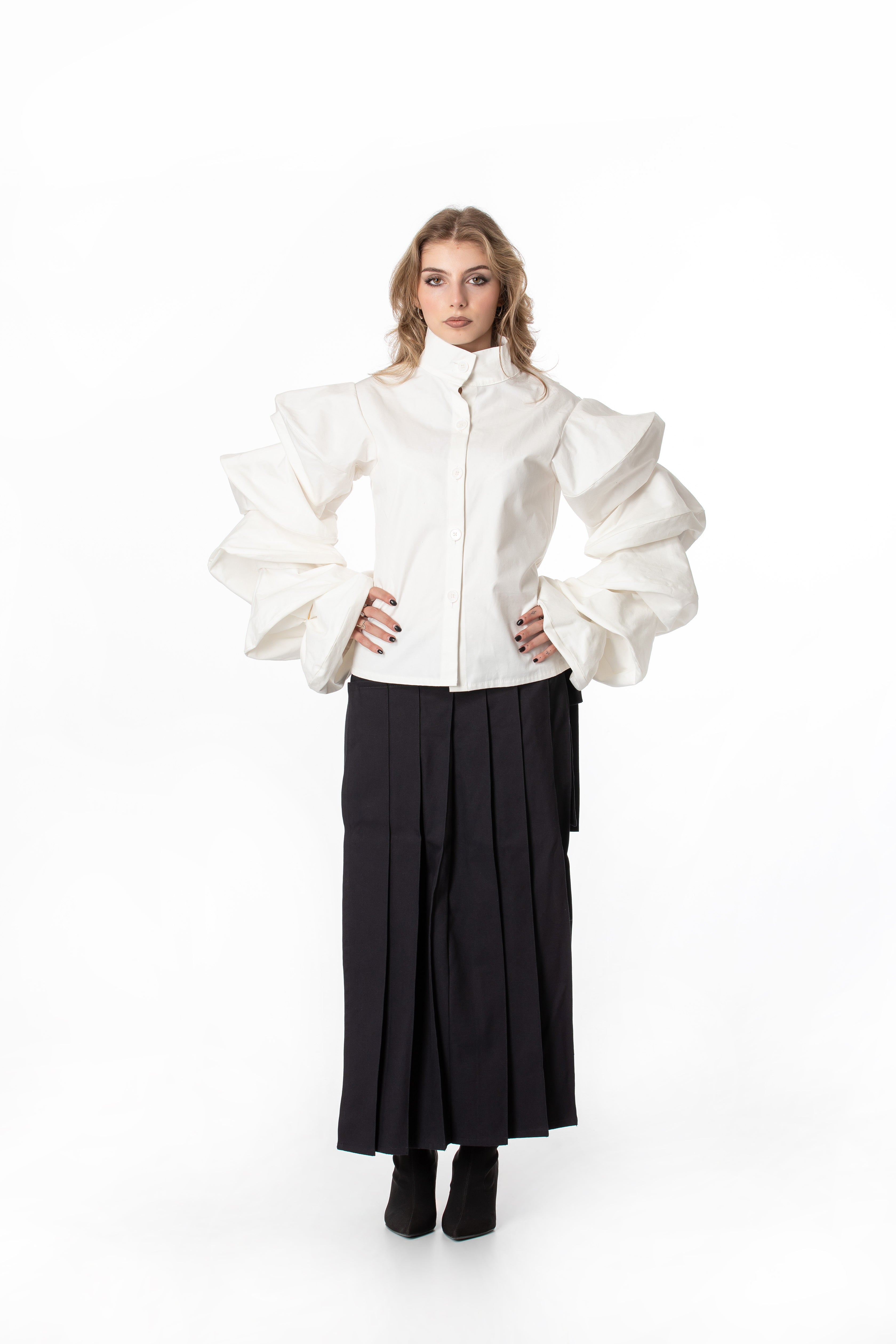 Dramatic Voluminous Sleeve Blouse