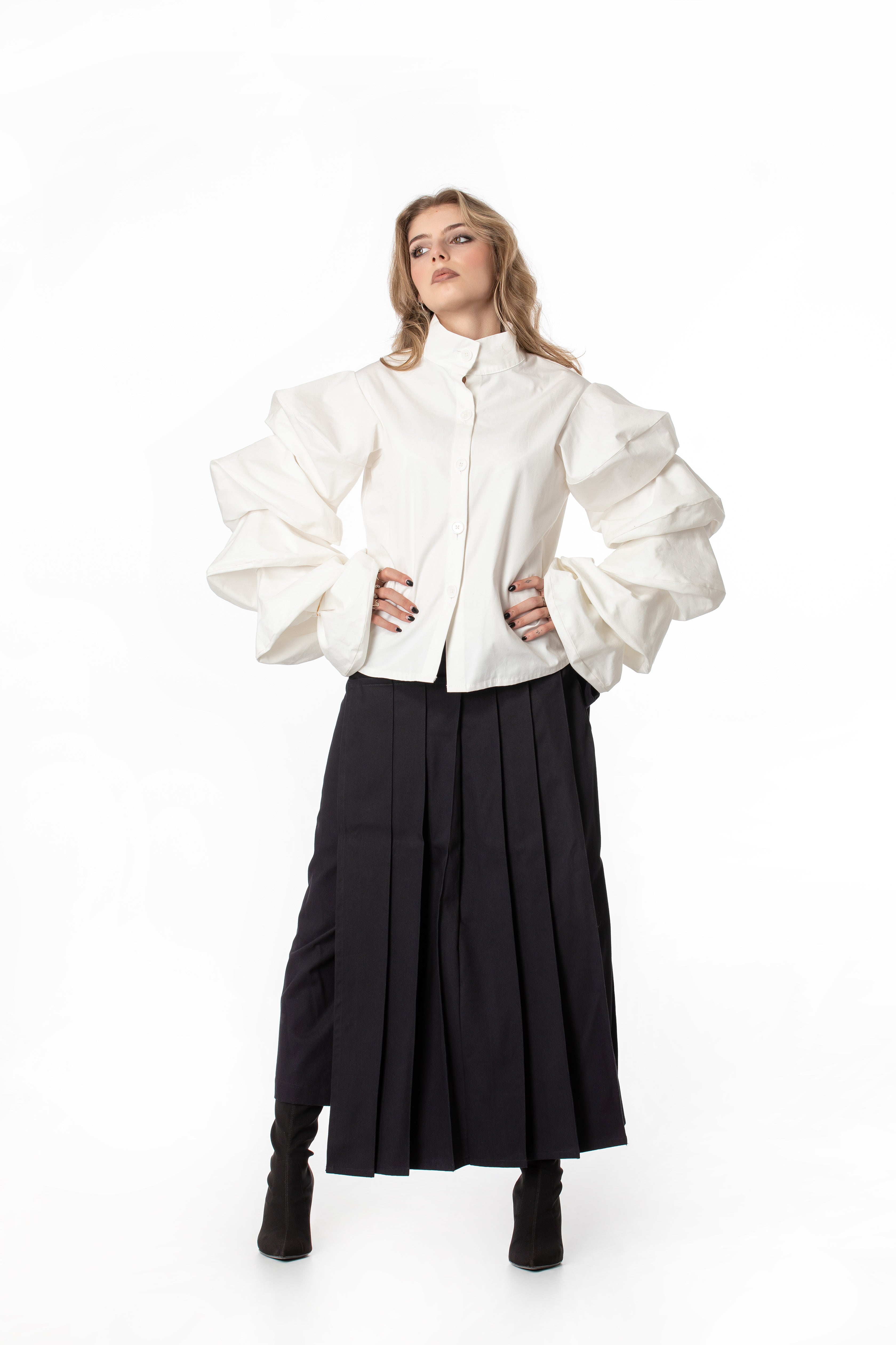 Dramatic Voluminous Sleeve Blouse