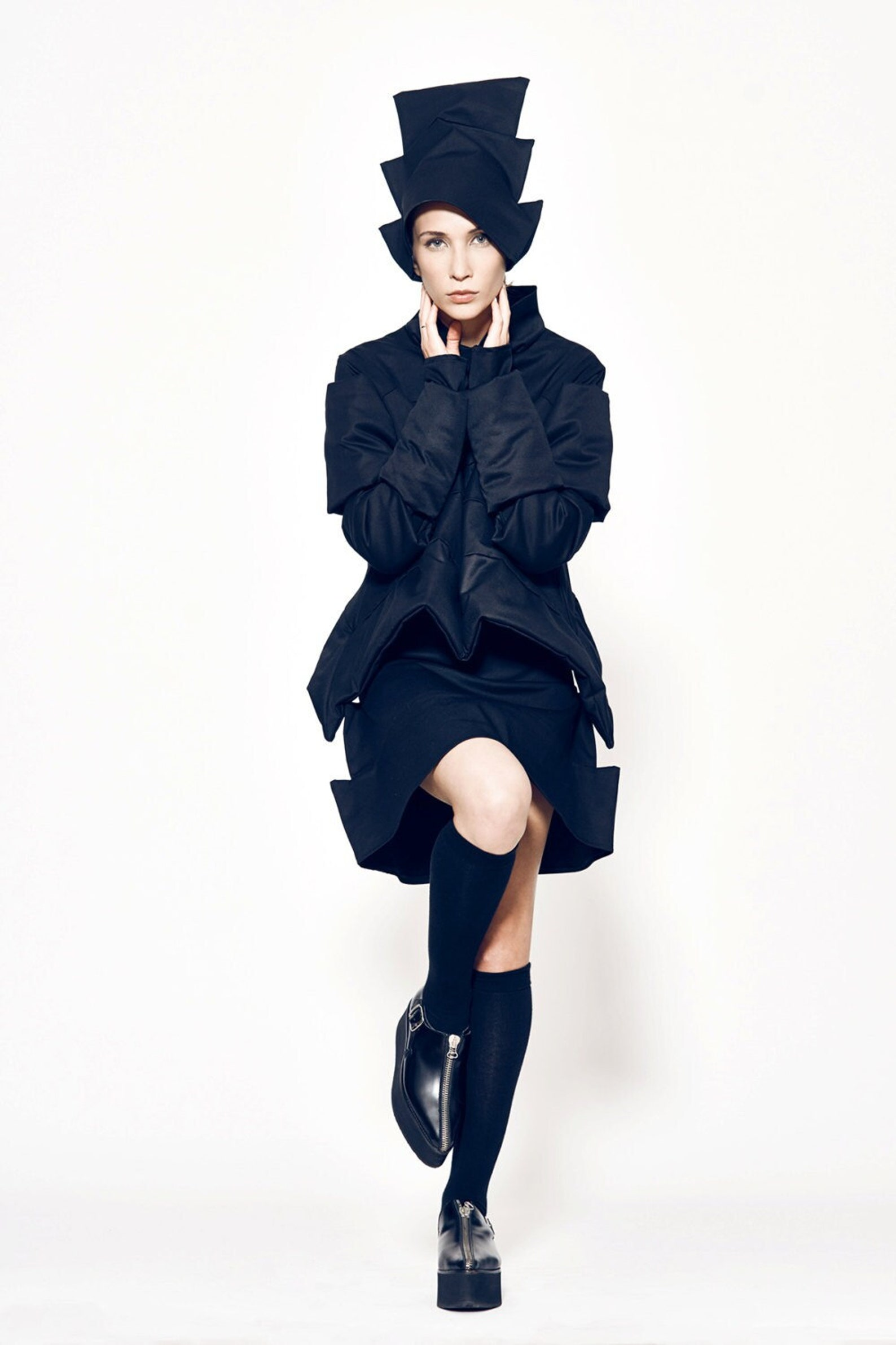 Wadded Jacket And Hat Set