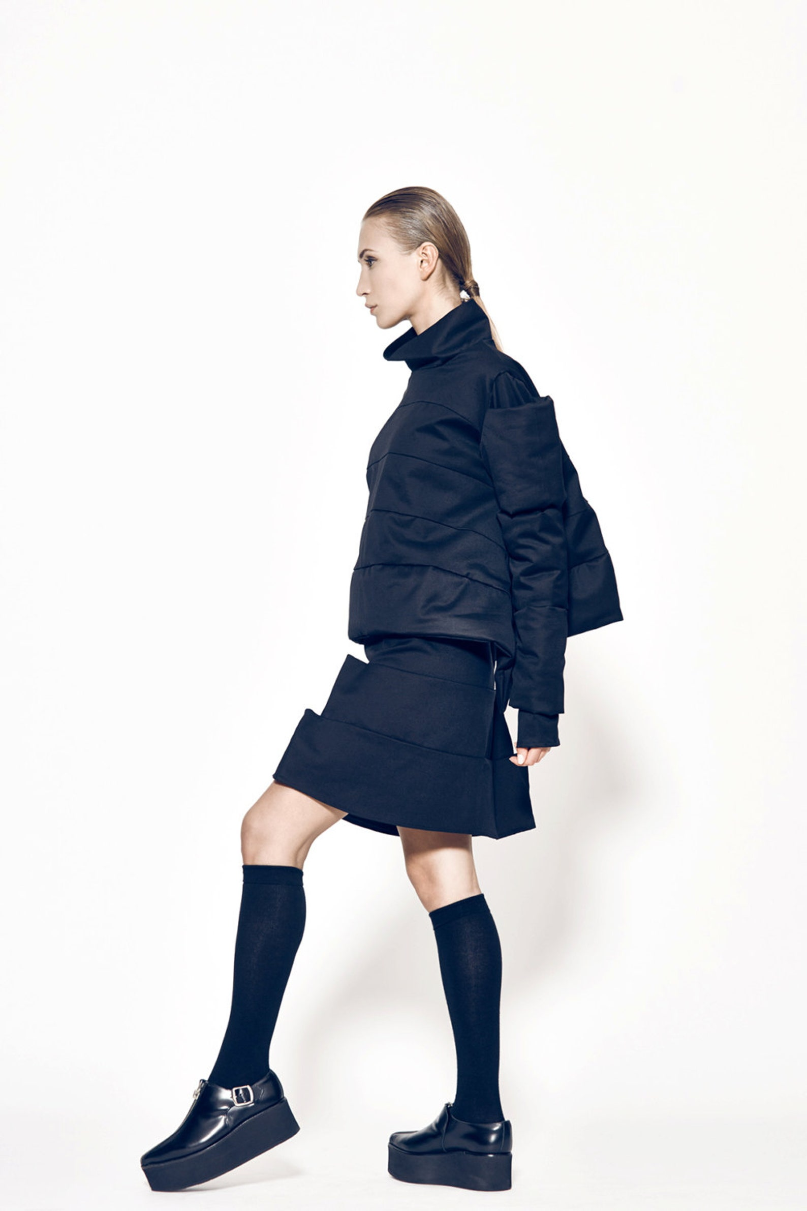 Wadded Jacket And Hat Set
