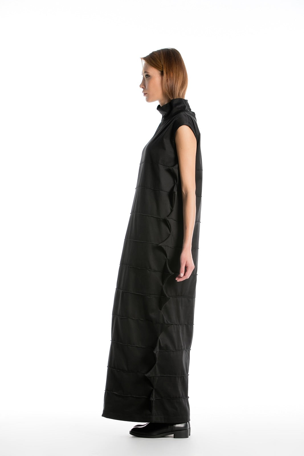 Long Deconstructed Black Dress