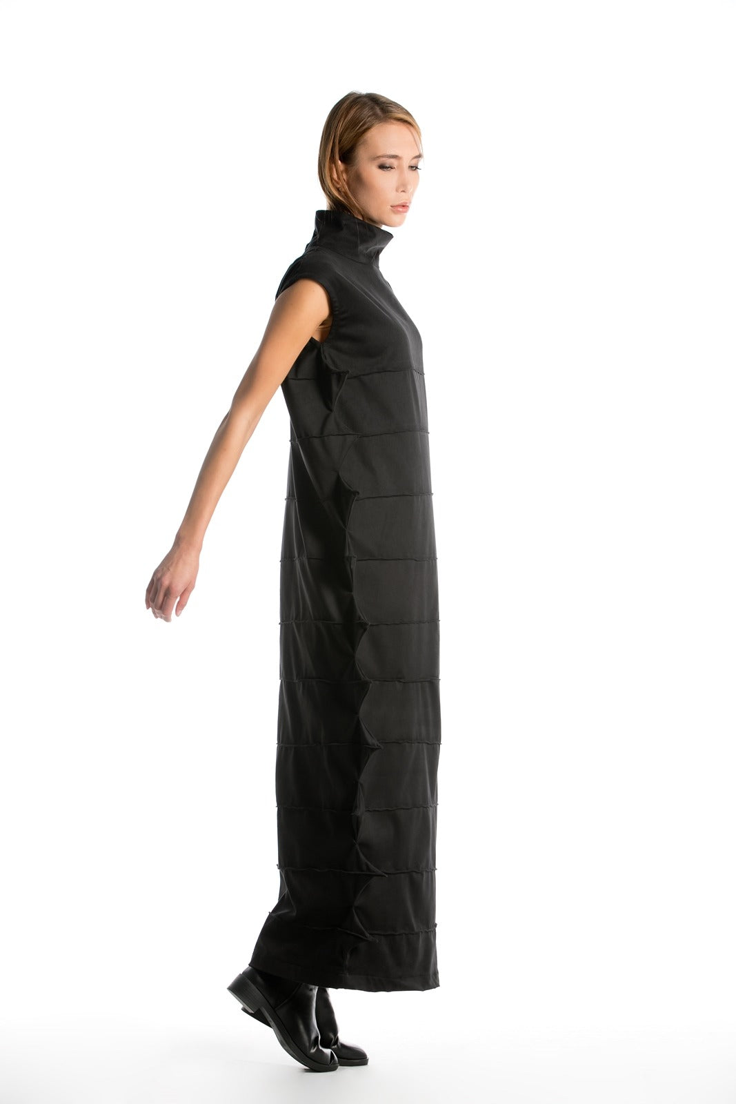 Long Deconstructed Black Dress
