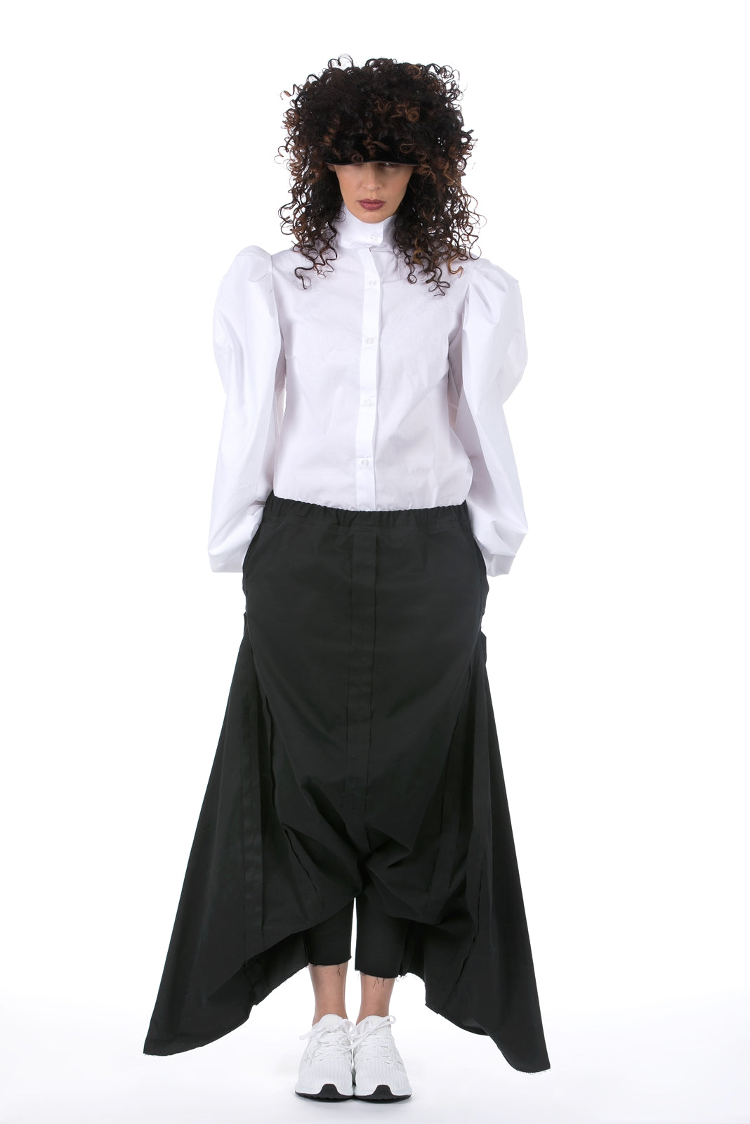 Asymmetric Skirt Pants