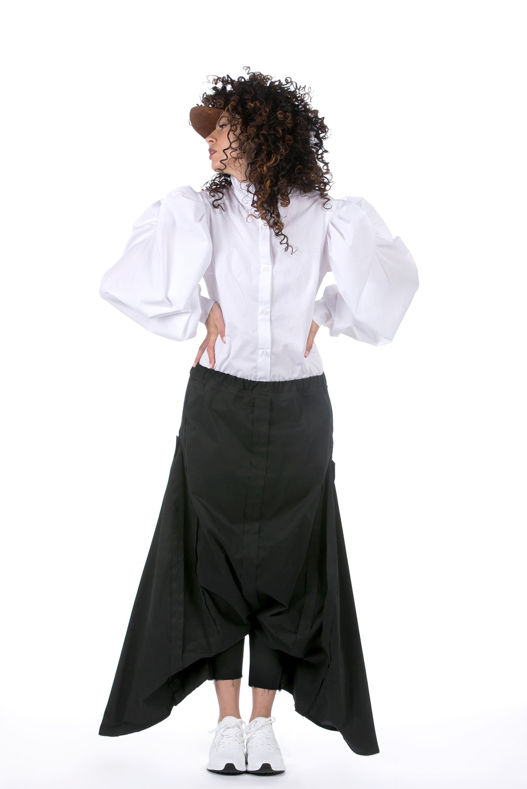 Asymmetric Skirt Pants