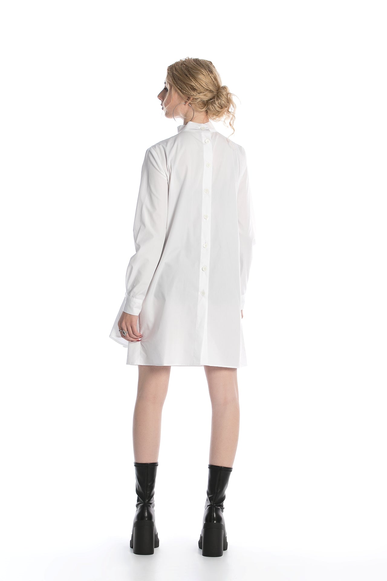 Short White Cotton Dress