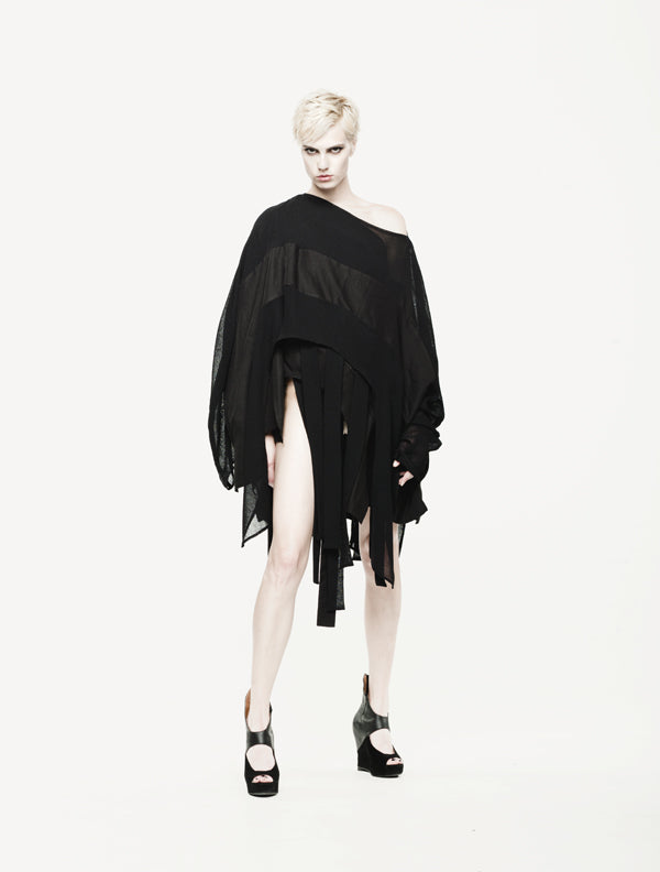 Black Transparent Ribbon Top | MariaQueenMaria
