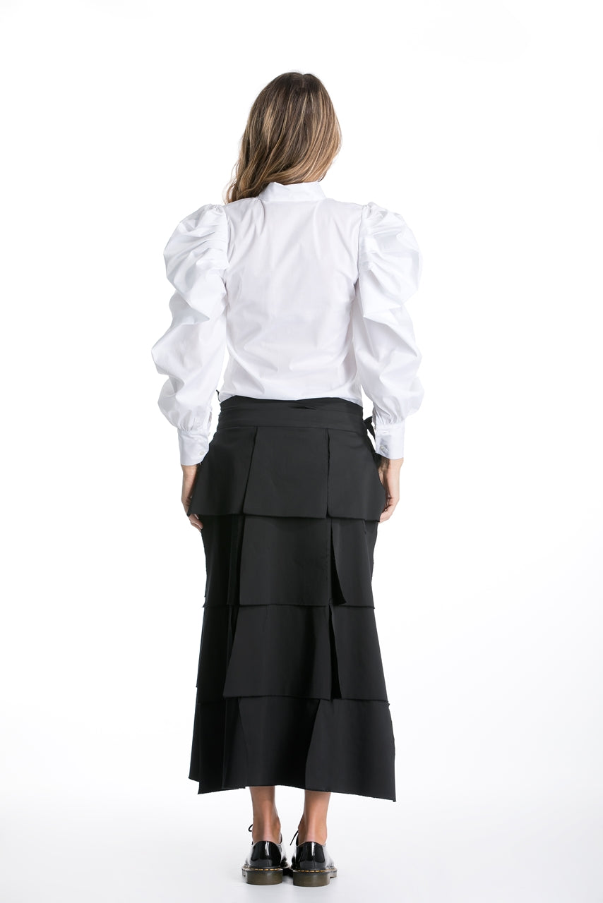 White Shirt With Puff Sleeves